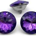 Let's Decorate Crystal Glass Buttons - 25MM/1 inch, Sofa Sewing Buttons, Headboard Decoration, Upholstery DIY, 20PCS (Purple)