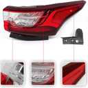 Huray LED Outer Tail Light Assembly Compatible with Chevy Traverse 2018-2021, RH Taillight w/Bulbs OE Style Tail lamp Rear Brake Lamp Replacement for 84618032 GM2805130 Passenger Side