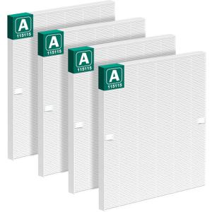 4 Pack 115115 HEPA Filter Compatible with Winix C535 C909 Air Purifier and PlasmaWave P300 AM90 6300 6300-2 9000 9800 H13 True HEPA Replacement