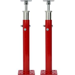 2 PCS Adjustable House Jacks Post for Leveling, 19"- 36"(1'7"-3') Floor Joist Support Jack for Basement and Crawl Space, 4400 lbs Max Load Capacity(Each), Galvanized Steel, Red