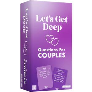 Let's Get Deep by Relatable, A Question Card Game for Couples, Great for Date Night Ideas, Couples Gifts, Wedding Gifts, and Long Distance Relationship Gifts, Includes 200 Cards to Build Up Intimacy