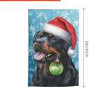 Merry Christmas Tree Rottweiler Dog Cute Snowflakes Garden Flag Welcome Party Outdoor Outside Decorations Picks Home House Garden Yard Decor 12x18 Inch