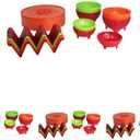 Imusa 12pc Taco Fiesta Set, Red/Orange/Green (Pack of 4)