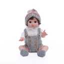 Cloveray Reborn Baby Doll, 18-Inch Realistic Newborn Baby Doll with Hand-Rooted Hair and Cute Sweater, Full-Body Vinyl Baby Dolls for 3+ Ages, Gifts, Collect
