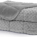 Weighted Blanket Queen 15lbs for Adult(60"×80",Gray) Breathable Soft Minky Weighted Throw Blanket for All Season,Heavy Blanket with Premium Glass Beads, 15Lbs, Gray