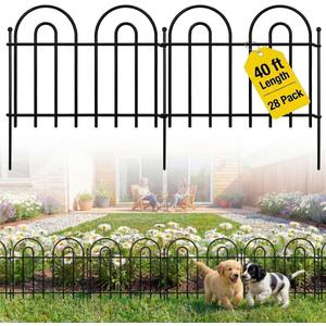 28 Pack Decorative Garden Fence Panels - 40ft x 17in Animal Barrier No Dig Fence Garden Fencing Dog Fence Outdoor for Yard Anti Digging Defense Barrier Garden Edging Border Arched Decorative Fence