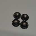 PlusRoc 4 Pack 1 Inch Self Adhesive Paste Caster Wheels for Furniture Kitchen Appliance Rollers, Load Capacity 28LBS Per Wheel, Low Profile Swivel Wheels for Bucket Storage Bins