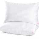 EIUE Hotel Collection Bed Pillows for Sleeping 2 Pack Queen Size，Pillows for Side and Back Sleepers,Super Soft Down