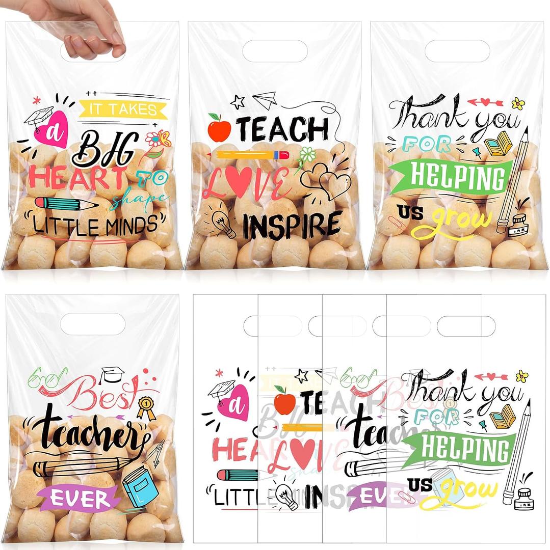 7 x Teenyyou 60 Pcs Back to School Teacher Bags Plastic Thank You Bags
