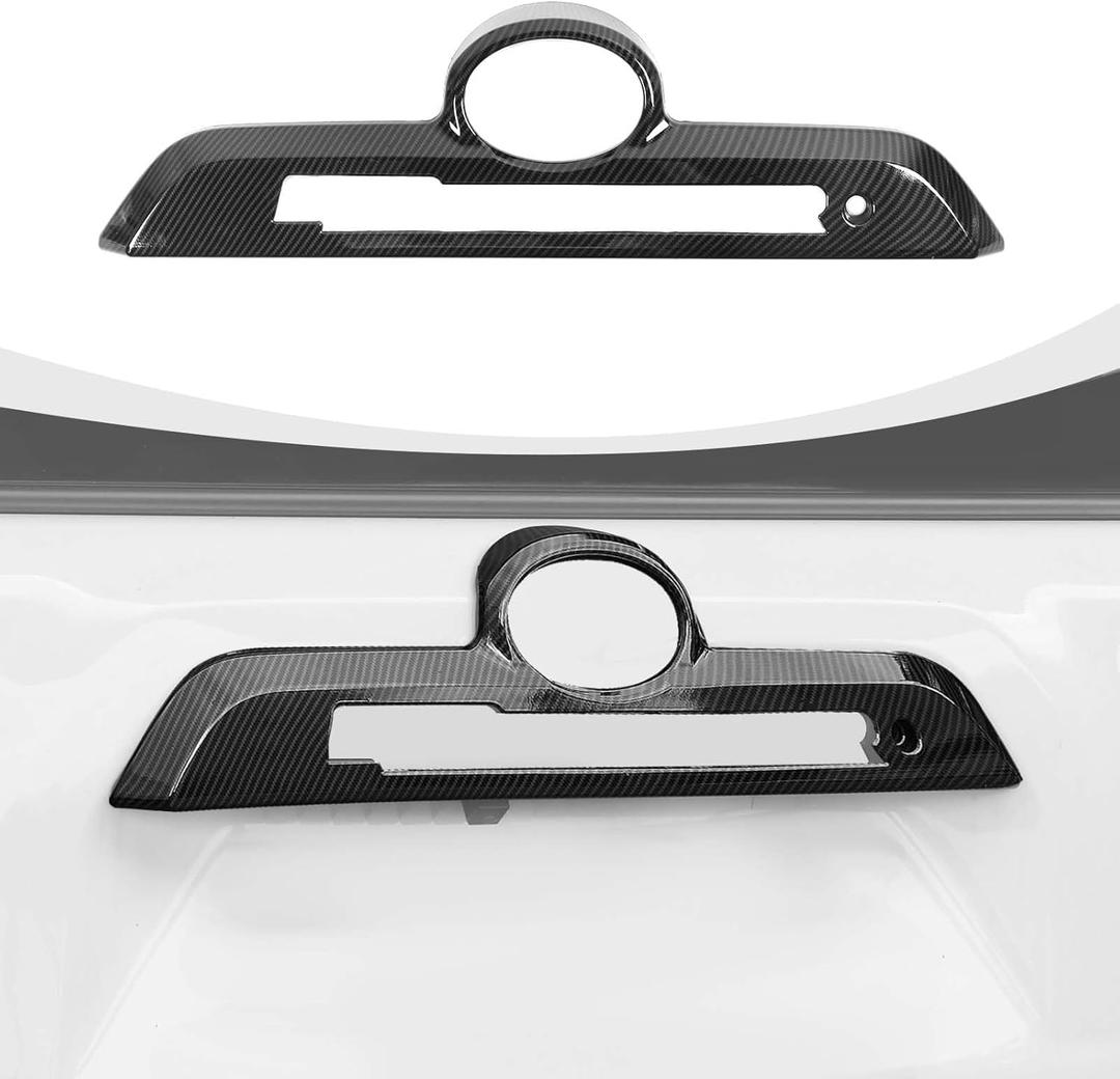 Rear Door Tailgate Handle Cover Trim Compatible with Toyota 4Runner 2010-2024 Exterior Accessories Carbon Fiber (Not for 4Runner Limited)