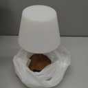 Cordless Touch Table Lamp, 4000mAh Rechargeable Small Desk Lamp with 3 Color Temperatures & Stepless Dimming, Portable LED Bedside Lamp for Bedroom, Living Room, Patio & Camping, Wood Grain