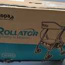 Walkers for Seniors with Seat W20S, Ultra-Stable Foldable Rollator, 350 lbs Heavy-Duty, Smooth 8” Widened Wheels, Dual Height Adjustable, Thickened Ergonomic Seat & Backrest, Shimmer Green