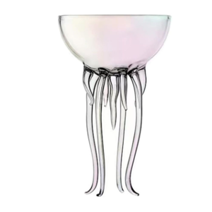 Magic Ocean Jellyfish Glass Cup Colorful Cocktail Or Martini Cup Unique Bar Or Kitchen Tableware (One Colorful 250Ml Glass Cup)