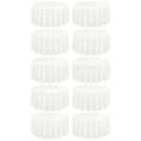 REWOMC 10 Pack Round Tablecloths - 108 Inch, Ivory Polyester Table Cover, Stain and Wrinkle Resistant Washable Fabric, Wedding Banquet Parties