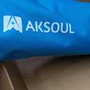 AKSOUL Folding Beach Chair for Adults: Low/High Back Chairs with Carry Bag - Extra Wide Seat Chair with Comfortable Pillow & Storage Pocket 