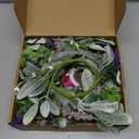 6 Pcs Mini Lavender Hanging Wreaths Purple Daisy Candle Rings Pillar Holder Wreath Wild Flower Spring Summer Floral Wreaths for Farmhouse Porch Front Door Cabinets Window