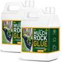 Teexpert Mulch and Rock Glue for Landscaping, 2 Gallon Concentrate Landscape Glue for Rubber Mulch, Wood Chips, Pea Gravel & Small Rocks, Strong Hold, Dries Clear, Covers up to 400 sq ft