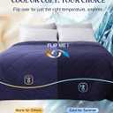 ZonLi Cooling Blanket for Hot Sleepers 50"x70", Q-Max 0.5 Lightweight Cool Touch Breathable Summer Blanket for Night Sweats, All-Season Cold Blankets, Dusk Blue