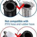 LokoCar 8AN Hose End Fitting 180 Degree Swivel For CPE Braided Hose Black 2Pcs