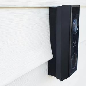 Vinyl Siding Mounting Bracket Compatible with eufy Video Doorbell E340, 4 Inch Standard Vinyl Siding, Black PETG Plastic, 3D Printed, UV Resistant, Hardware Included