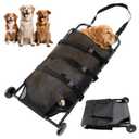Ripeng 250lbs Dog Stretcher for Large Dogs, Portable Foldable Animal Carry Gurney with Noiseless Wheels Pet Veterinary Emergency Rescue Transport Trolley(48 x 26 in)