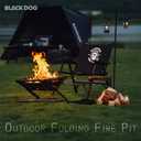 BLACKDOG Portable Fire Pit for Camping, Outdoor Foldable Firepit Grill