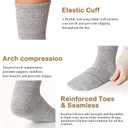 Women's Socks, Cotton Crew Socks with Seamless Toe, Womens Socks for Running, Casual, Office& School, 4 Pairs, Size 6-9 (Khaki)