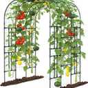 Aohanoi Garden Arch Trellis for Climbing Plants,7.22 FT Tall Large Arbour Archway for Rose Vine Cucumber Vegetables, Wide Garden Arch for Lawn, Party, Ceremony Wedding Decoration
