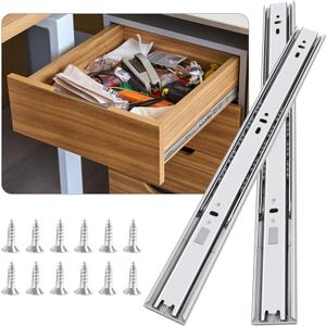 10 inch Soft Close Drawer Slides 6 Pairs Ball Bearing Full Extension Cabinet Drawer Slides 3 fold, Side Mount, 100 LB Capacity Heavy Duty Drawer Slide 10" (10inch(250mm))