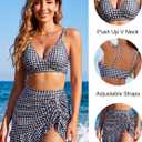 Blooming Jelly Women's High Waisted Bikini Sets Tummy Control Bathing Suit Two Piece Swim Suit 2026 Retro Swimsuit (Black, XS)