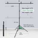LINCO Lincostore Green Screen Backdrop Kit 5x6.7ft, Portable Green Screen Stand with T-Shape Stand Holder, Carrying Bag for Photography, Party, Decoration, Streaming, Video AM207, 5ft wide 6.7ft high