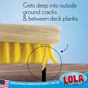 LOLA Deck Scrub Brush Outdoor Broom, Durable Bristles Remove Dirt, Grime, Grout, Leaves, Snow on Patios, Decks, Wet or Dry, 1 Count