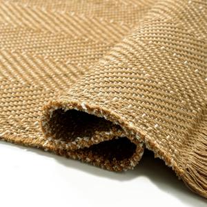 BESTSWEETIE 9x12 Washable Rug Hand-Woven Low Pile Soft Modern Farmhouse Bohemian Decor Reversible Braided Rugs with Tassels Throw Carpet for Living Room Bedroom Entryway Bathroom, Natural Jute