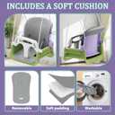 2 in 1 Toddler Swing & Baby Jumper, Foldable Baby Bouncer with Soft Cushion, Foldable Indoor & Outdoor Use, Easy to Install & Store Swing Sets for Backyard Play (Purple)