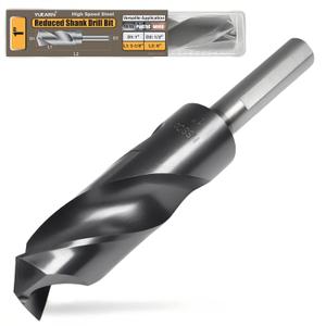 1 Inch Drill Bit for Metal - HSS M35 Cobalt Titanium Nitride Coated, 3-Flat Shank Design for Precision Drilling in Hard Steel, Cast Iron and Thick Aluminum