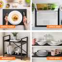 Shelf Liners for Kitchen Cabinets Refrigerator Liners Waterproof & Oil-Proof Kitchen Cupboard Liner Non-Slip Drawer Mats Non Adhesive Fridge Liner for Shelves - Black 11.8 x 59 Inch