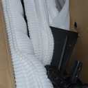 Cross Legged Office Chair, Ergonomic Cloud Criss Cross Desk Chair, Meditation Chair with Wheels, Height Adjustable Seat for ADHD, Wide Kneeling Chair with Back Support, Corduroy Fabric, White