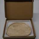 Natural Travertine Tray, Special-Shaped Jewelry Tray, Marble Ring Dish for BathroomCountertop, Nightstand,Dressing Table, Bedside Table, Home Decor, Beige(Middle) (10.6" x 7.4" x 1.5")