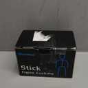 Stick Figure Costume Kids Stickman Jumpsuit with Light up Glasses Halloween Glow in the Dark Outfits for Boys Girls (X-Small/Height:38"-41")