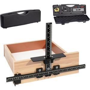 7-Piece Cabinet Hardware Jig Tool Set, Aluminum Alloy Cabinet Handle Jig Template Tool of Drawer Front Knobs, Handles and Pulls, Door