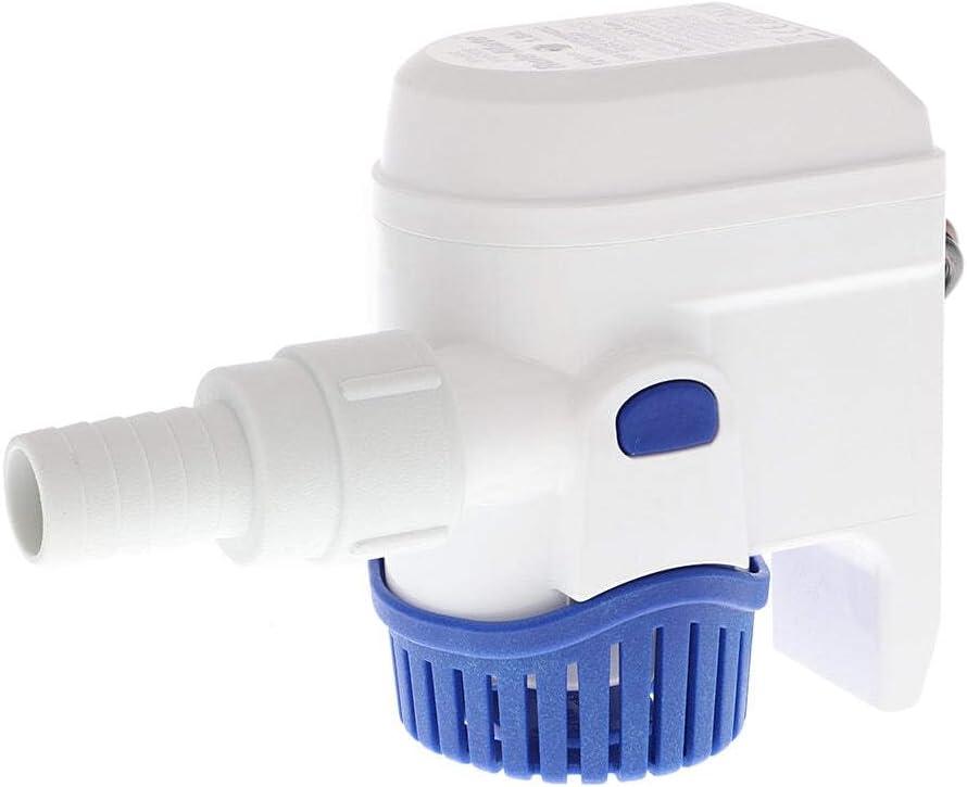 Rule-Mate Automatic Submersible Bilge Pumps 12V RM500B- 500GPH with Auto Sense Intelligence - Thermal Cut-Off & Backflow Prevention - Compact Design for Boats - Easy Install Threaded Discharge (Standard)
