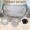 2 Pcs Large Pop up Mosquito Tent Portable Foldable Mosquito Bug Net for Bed Camping Travel Patio Outdoor 78 * 31 * 22 Inch Bug Netting Mesh Tent Canopy for Adults Bedroom, Black