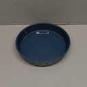 Fun Elements Shallow Dog Bowls, 10.5" Ceramic Large Food Plate for Small, Medium and Large Breeds, Non-Slip, Flat and Wide, Dishwasher Safe, Suitable for Dogs and Cats (Blue)