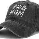 Baseball Cap for Women Men Adjustable Vintage Washed Cotton Distressed Baseball Snapback Caps (Black)