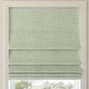 Sun Zero Seraphina Textured Total Blackout Cordless Roman Shade, 27" x 64", Sage Green
