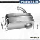 GY22156 Muffler Tractors W/Installation Gasket for John Deere Tractors 107S D110 D105 X125 X145 X126 E110 E100 Replaces GY21990