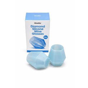 Wine2Go Diamond Silicone Wine Glasses 9oz