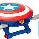 Marvel Studios Captain America Brave New World NERF Skyshot Blaster, Shield Roleplay Toy, Super Hero Toys for Kids 5 and Up
