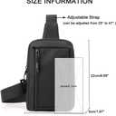 Sireck Crossbody Bag,Cross Body Fanny Packs for Men Women Trendy,Black Small Sling Phone Chest Bag for Workout Running