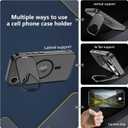 Cufelf Magnetic for iPhone 16 Plus Case(Compatible with Magsafe)(Built-in Invisible Kickstand) Military Drop Protection,Anti-Fingerprint,Anti-Scratch,Matte Translucent Phone Cover,6.7",Black